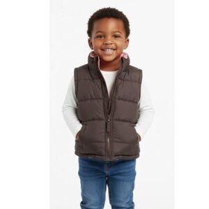 JOE Fresh kids brown pink autumn sleeveless vest XS 4-5 years